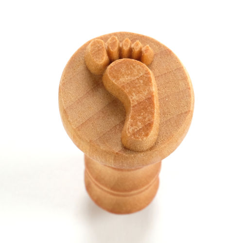 MKM Left Foot Print 2.5cm wood stamp